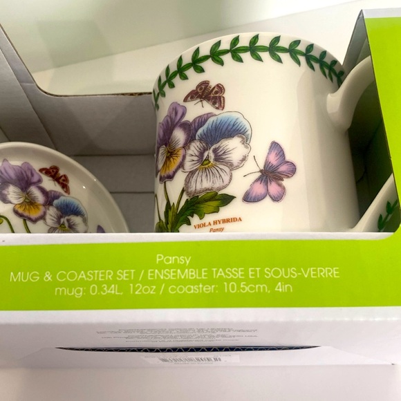 Portmeirion Botanic Garden Mug with Coaster NWT - Picture 5 of 5
